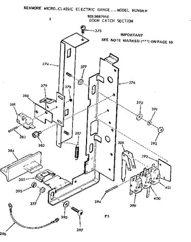 Door catch section