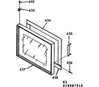 Kenmore 1039887916 microwave oven door section diagram