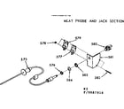 Kenmore 1039887916 meat probe and jack section diagram
