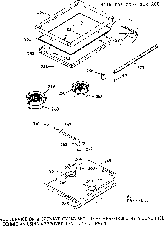 Main top cook surface