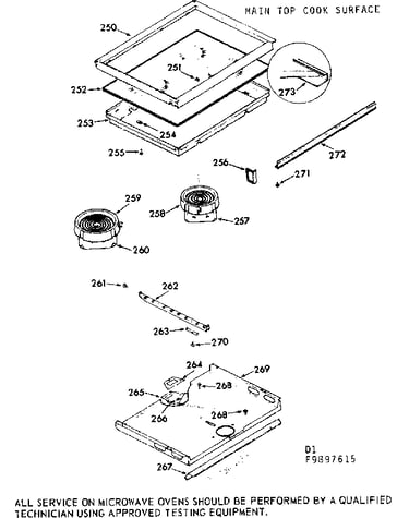 Main top cook surface