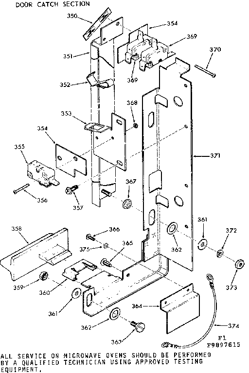 Door catch section