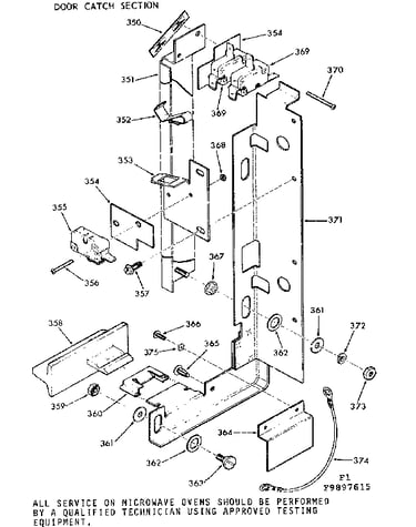 Door catch section