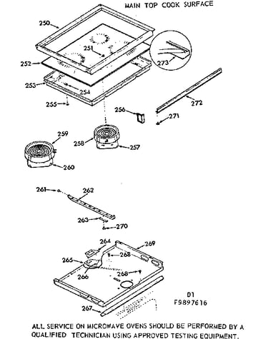 Main top cook surface