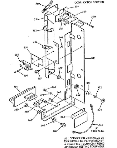 Door catch section