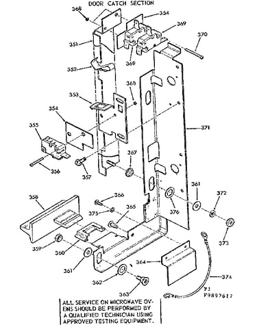Door catch section