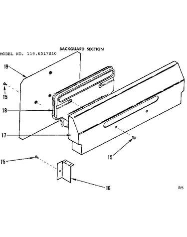 Backguard section