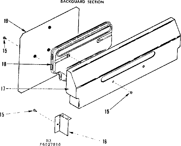 Backguard section