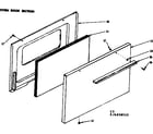 Kenmore 1196468010 oven door section diagram