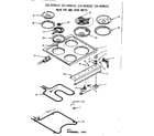 Kenmore 1196468112 main top and oven units diagram