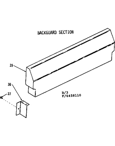 Backguard section