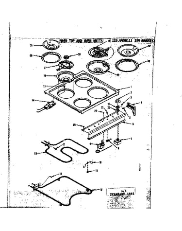 Main top and oven units