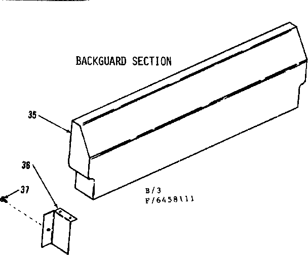Backguard section