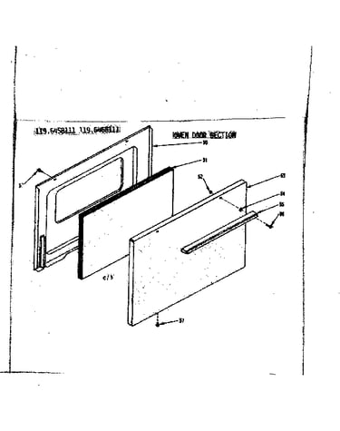 Oven door section