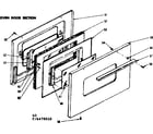 Kenmore 1196488010 oven door section diagram
