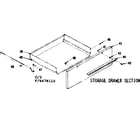 Kenmore 1196478110 storage drawer section diagram