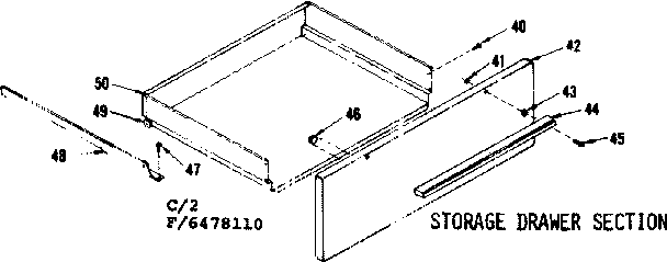 Storage drawer section