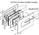 Kenmore 1196488110 oven door section diagram