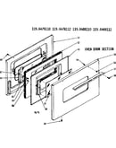Oven door section