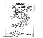 Kenmore 1196488111 main top and oven units diagram