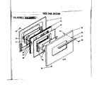 Kenmore 1196478111 oven door section diagram