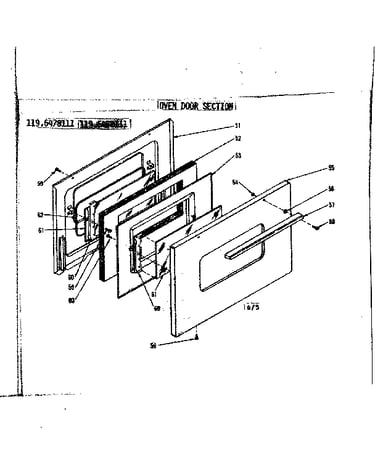 Oven door section
