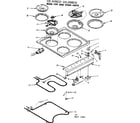 Kenmore 1196508210 main top and oven units diagram