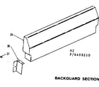 Kenmore 1196508210 backguard section diagram
