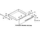 Kenmore 1196508210 storage drawer section diagram