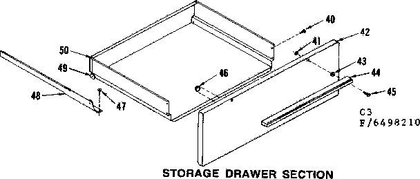 Storage drawer section