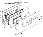 Kenmore 1196508210 oven door section diagram