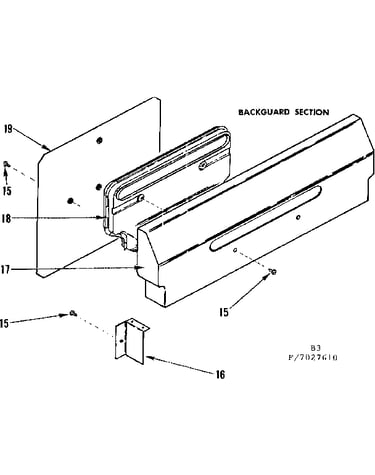 Backguard section