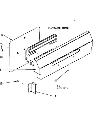 Backguard section