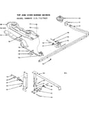 Top and oven burner section