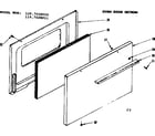 Kenmore 1197028011 oven door section diagram