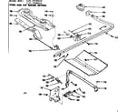 Kenmore 1197028011 oven and top burner section diagram