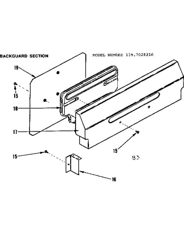 Backguard section