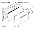 Kenmore 1197028210 oven door section diagram