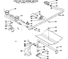 Kenmore 1197028210 oven and top burner section diagram