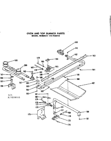 Oven and top burner parts