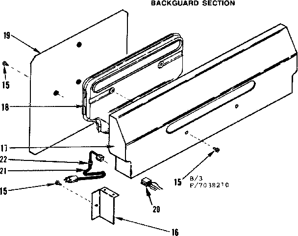 Backguard section