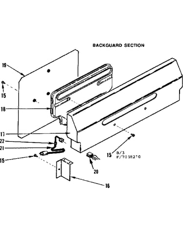 Backguard section