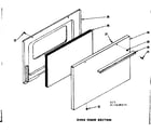 Kenmore 1197038211 oven door section diagram