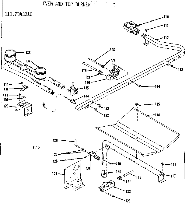 OVEN AND TOP BURNER PARTS