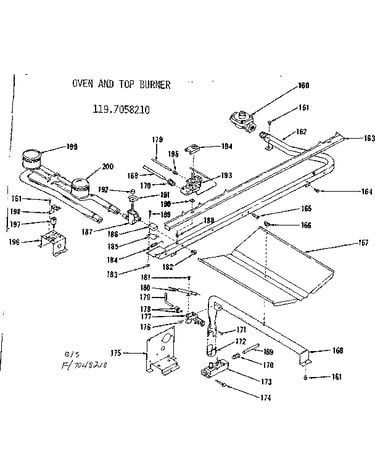 Oven and top burner parts