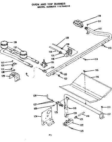 Oven and top burner parts