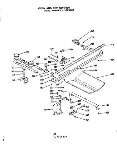 Oven and top burner parts