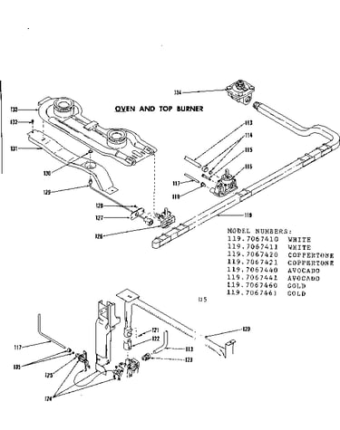 Oven and top burner
