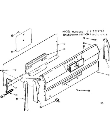 Backguard section