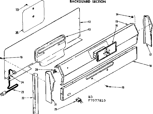 Backguard section